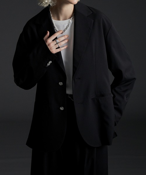 CIASENSE（シアセンス）の「High Count Fly Yoke Single Jcket/ハイカウントフライヨークシングルジャケット（テーラードジャケット・メンズ・ブラック/ネイビー・L/M）」の6枚目の写真