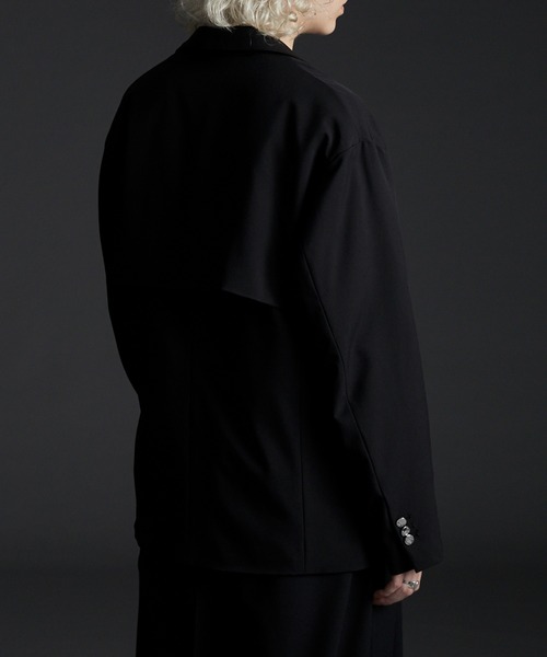 CIASENSE（シアセンス）の「High Count Fly Yoke Single Jcket/ハイカウントフライヨークシングルジャケット（テーラードジャケット・メンズ・ブラック/ネイビー・L/M）」の8枚目の写真