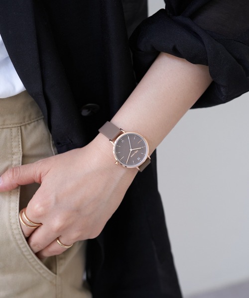 Daily russet（デイリー ラシット）の「マカロンカラー ラバーウォッチ（アナログ腕時計・レディース・ブラウン/ピンク/グリーン/ベージュ・FREE）」の5枚目の写真