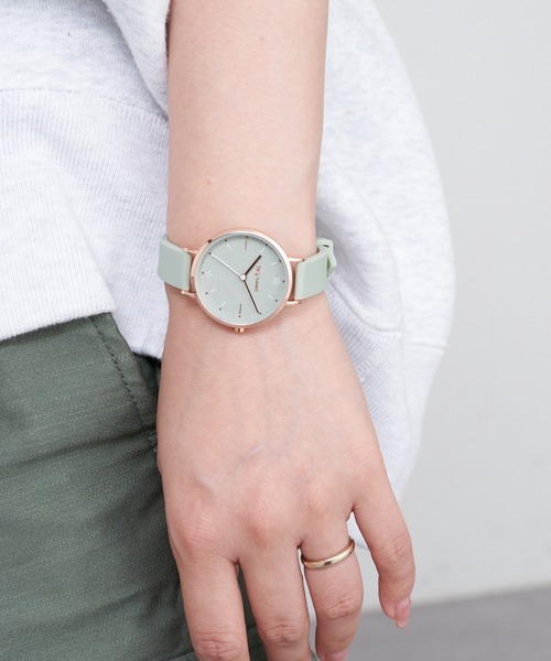 Daily russet（デイリー ラシット）の「マカロンカラー ラバーウォッチ（アナログ腕時計・レディース・ブラウン/ピンク/グリーン/ベージュ・FREE）」の19枚目の写真
