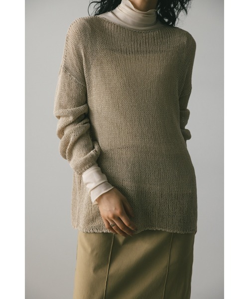 STYLEMIXER(スタイルミキサー)の「クロシェルーズニット(ニット/セーター・レディース・ライトブルー/ダークブラウン/ライトベージュ・FREE)」の14枚目の写真