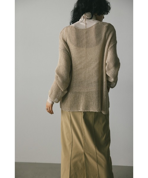 STYLEMIXER(スタイルミキサー)の「クロシェルーズニット(ニット/セーター・レディース・ライトブルー/ダークブラウン/ライトベージュ・FREE)」の16枚目の写真