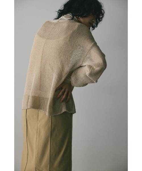 STYLEMIXER(スタイルミキサー)の「クロシェルーズニット(ニット/セーター・レディース・ライトブルー/ダークブラウン/ライトベージュ・FREE)」の18枚目の写真