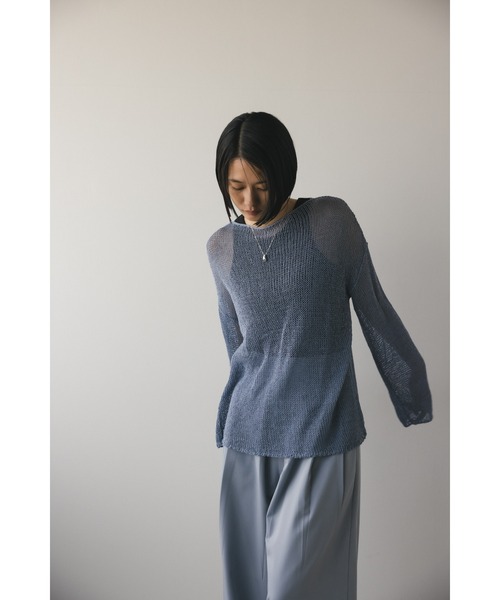 STYLEMIXER(スタイルミキサー)の「クロシェルーズニット(ニット/セーター・レディース・ライトブルー/ダークブラウン/ライトベージュ・FREE)」の21枚目の写真