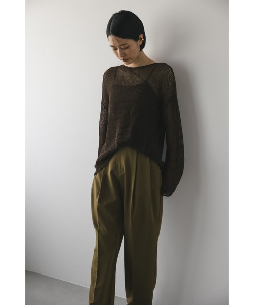 STYLEMIXER(スタイルミキサー)の「クロシェルーズニット(ニット/セーター・レディース・ライトブルー/ダークブラウン/ライトベージュ・FREE)」の4枚目の写真