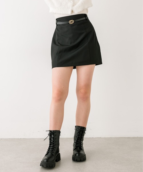 OLIVE des OLIVE（オリーブデオリーブ）の「【セットアップ対応】ベルト付きタイトミニスカート　1032010050（スカート・レディース・チャコールグレー/ブラック/ピンク・FREE）」の12枚目の写真