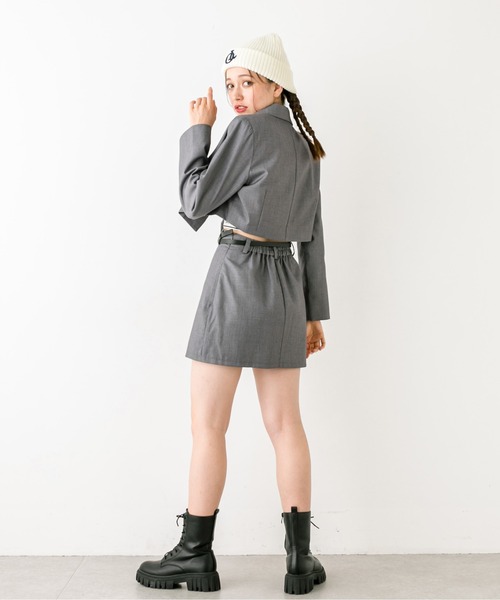 OLIVE des OLIVE（オリーブデオリーブ）の「【セットアップ対応】ベルト付きタイトミニスカート　1032010050（スカート・レディース・チャコールグレー/ブラック/ピンク・FREE）」の18枚目の写真
