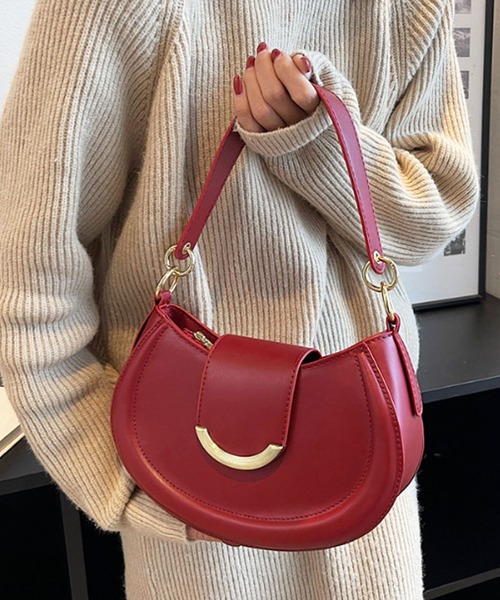 florist（フローリスト）の「【2WAY/3WAY】レトロレザーホーボーバッグ/ハンドバッグ/ショルダーバッグ（ハンドバッグ・レディース・オフホワイト/ワインレッド/ベージュ/ブラウン/ブラック・FREE）」の5枚目の写真