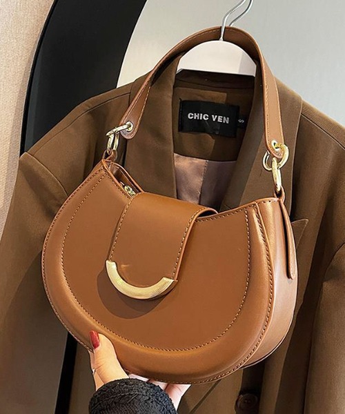 florist（フローリスト）の「【2WAY/3WAY】レトロレザーホーボーバッグ/ハンドバッグ/ショルダーバッグ（ハンドバッグ・レディース・オフホワイト/ワインレッド/ベージュ/ブラウン/ブラック・FREE）」の16枚目の写真