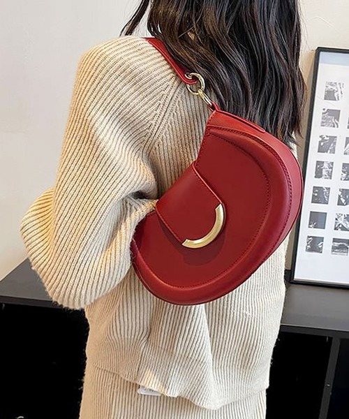 florist（フローリスト）の「【2WAY/3WAY】レトロレザーホーボーバッグ/ハンドバッグ/ショルダーバッグ（ハンドバッグ・レディース・オフホワイト/ワインレッド/ベージュ/ブラウン/ブラック・FREE）」の10枚目の写真