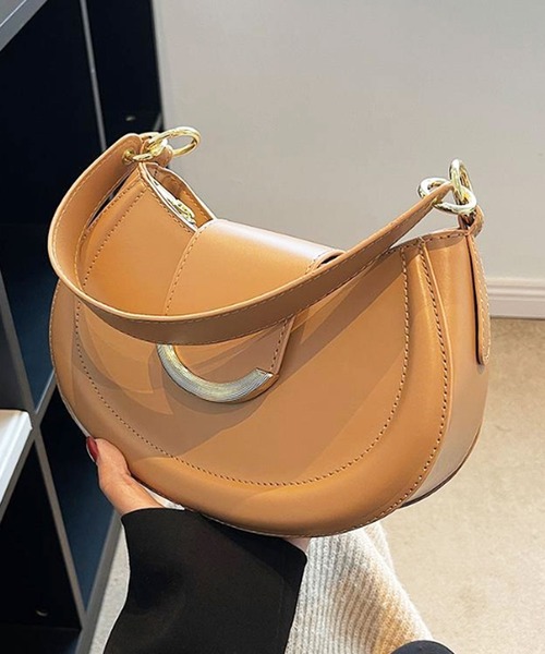 florist（フローリスト）の「【2WAY/3WAY】レトロレザーホーボーバッグ/ハンドバッグ/ショルダーバッグ（ハンドバッグ・レディース・オフホワイト/ワインレッド/ベージュ/ブラウン/ブラック・FREE）」の14枚目の写真