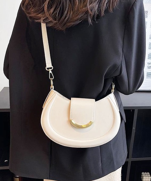 florist（フローリスト）の「【2WAY/3WAY】レトロレザーホーボーバッグ/ハンドバッグ/ショルダーバッグ（ハンドバッグ・レディース・オフホワイト/ワインレッド/ベージュ/ブラウン/ブラック・FREE）」の18枚目の写真