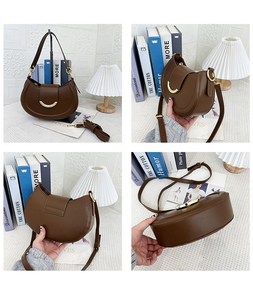 florist（フローリスト）の「【2WAY/3WAY】レトロレザーホーボーバッグ/ハンドバッグ/ショルダーバッグ（ハンドバッグ・レディース・オフホワイト/ワインレッド/ベージュ/ブラウン/ブラック・FREE）」の21枚目の写真