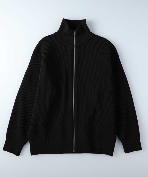 PLUS ONE（プラスワン）の「【PLUS ONE】軽テク 畦編みドライバーズニット（ニット/セーター・メンズ・オフホワイト/ブラック・M/L/XL）」の13枚目の写真