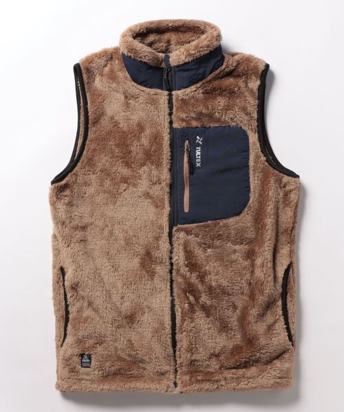 Burner（バーナー）の「【30 BURNER SELECT】 TULTEX  ボア フリース ベスト eve-tul127 MC（ベスト・メンズ・ネイビー/エメラルドブルー/ベージュ/ブラック・L/XL/M/LL）」の2枚目の写真