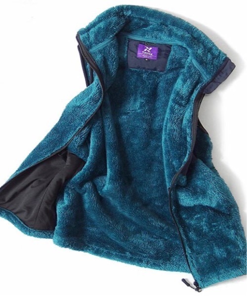 Burner（バーナー）の「【30 BURNER SELECT】 TULTEX  ボア フリース ベスト eve-tul127 MC（ベスト・メンズ・ネイビー/エメラルドブルー/ベージュ/ブラック・L/XL/M/LL）」の8枚目の写真