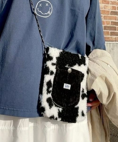Lee(リー)の「【Lee】LEEボアミニポーチ(ショルダーバッグ・レディース・ブラック×ホワイト/ホワイト/ブラック・ONE SIZE)」の18枚目の写真