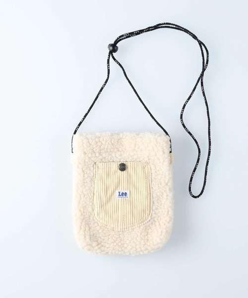 Lee(リー)の「【Lee】LEEボアミニポーチ(ショルダーバッグ・レディース・ブラック×ホワイト/ホワイト/ブラック・ONE SIZE)」の14枚目の写真