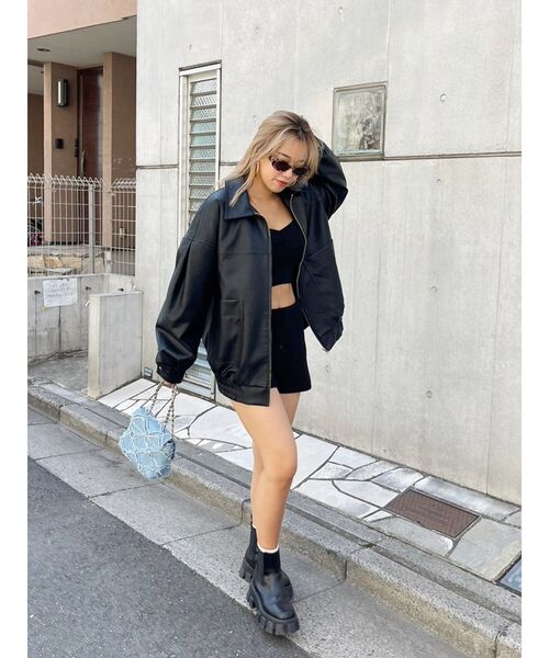 EVRIS（エヴリス）の「ニットショートパンツ【セットアップ着用可能】（その他パンツ・レディース・アイボリー/ブルー/ブラック/グレー・FREE）」の10枚目の写真