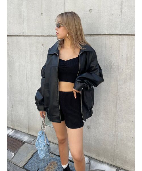 EVRIS（エヴリス）の「ニットショートパンツ【セットアップ着用可能】（その他パンツ・レディース・アイボリー/ブルー/ブラック/グレー・FREE）」の14枚目の写真