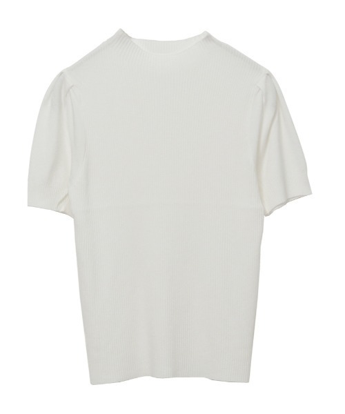 Rejoule(リジュール)の「ボトルネックリブニットトップス(Tシャツ/カットソー・レディース・ホワイト/ブルー/ブラック/レッド/ライトベージュ・FREE)」の19枚目の写真