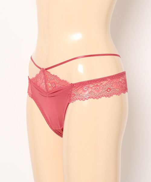 aimerfeel（エメフィール）の「SEXY シアーレイヤード Tバックショーツ（ショーツ・レディース・グレイッシュブルー/ベージュ/ピンク/ブラック/パープル/カーキ/オフホワイト/ベビーピンク・MEDIUM/LARGE）」の12枚目の写真