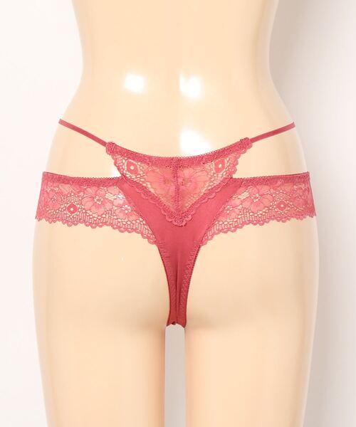 aimerfeel（エメフィール）の「SEXY シアーレイヤード Tバックショーツ（ショーツ・レディース・グレイッシュブルー/ベージュ/ピンク/ブラック/パープル/カーキ/オフホワイト/ベビーピンク・MEDIUM/LARGE）」の13枚目の写真