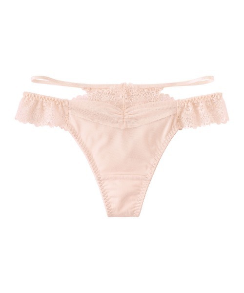 aimerfeel（エメフィール）の「SEXY シアーレイヤード Tバックショーツ（ショーツ・レディース・グレイッシュブルー/ベージュ/ピンク/ブラック/パープル/カーキ/オフホワイト/ベビーピンク・MEDIUM/LARGE）」の8枚目の写真