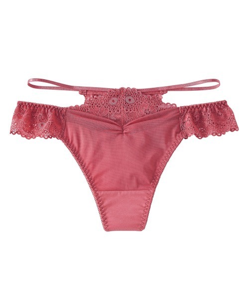 aimerfeel（エメフィール）の「SEXY シアーレイヤード Tバックショーツ（ショーツ・レディース・グレイッシュブルー/ベージュ/ピンク/ブラック/パープル/カーキ/オフホワイト/ベビーピンク・MEDIUM/LARGE）」の7枚目の写真