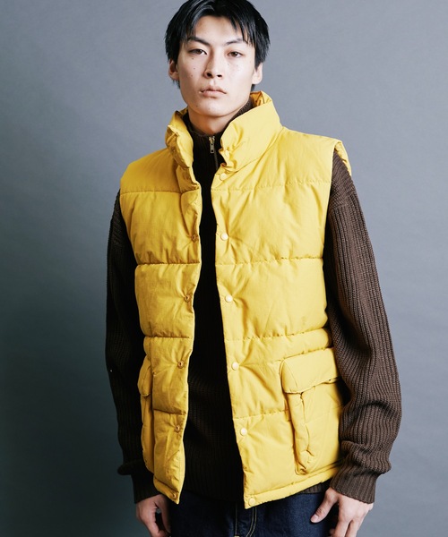 【セール】【SELECT】IR:N/C RIPSTOP HOOD ECO DOWN JACKET:ナイロン/コットン リップストップ エコダウン ベスト（ダウンベスト）｜Magine（マージン）