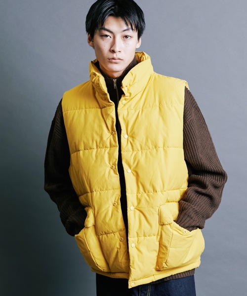 【セール】【SELECT】IR:N/C RIPSTOP HOOD ECO DOWN JACKET:ナイロン/コットン リップストップ エコダウン ベスト（ダウンベスト）｜Magine（マージン）