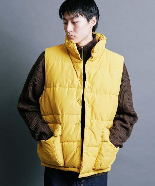 【セール】【SELECT】IR:N/C RIPSTOP HOOD ECO DOWN JACKET:ナイロン/コットン リップストップ エコダウン ベスト（ダウンベスト）｜Magine（マージン）