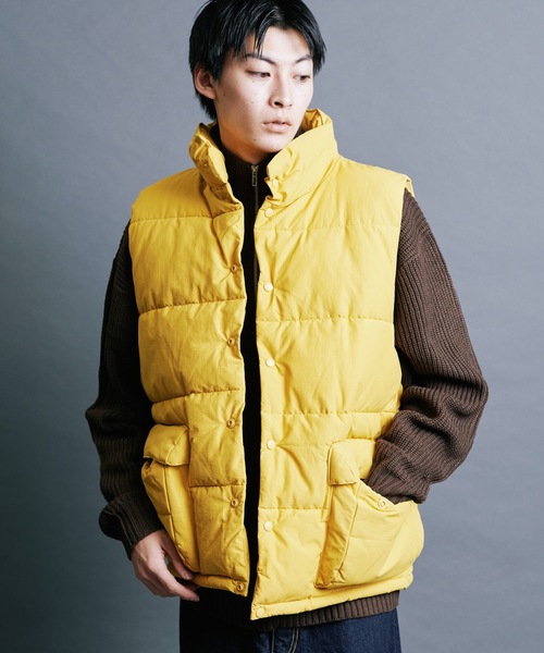 【セール】【SELECT】IR:N/C RIPSTOP HOOD ECO DOWN JACKET:ナイロン/コットン リップストップ エコダウン ベスト（ダウンベスト）｜Magine（マージン）