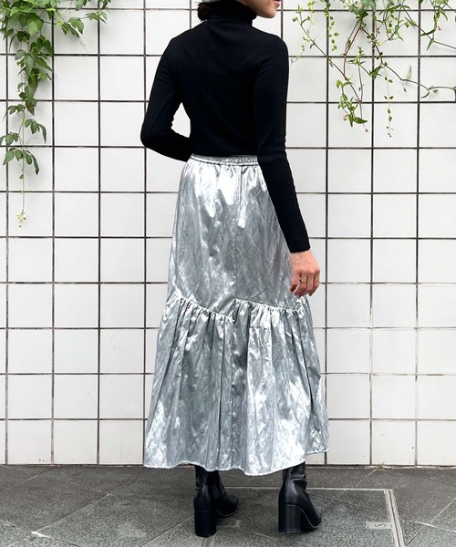 PICCIN(ピッチン)の「ラメタートル無地ニット(ニット/セーター・レディース・オフホワイト/ブラック/ベージュ/グリーン/イエロー/レッド・M)」の19枚目の写真