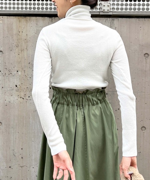 PICCIN(ピッチン)の「ラメタートル無地ニット(ニット/セーター・レディース・オフホワイト/ブラック/ベージュ/グリーン/イエロー/レッド・M)」の10枚目の写真