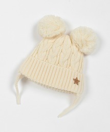 petit main | BABYWポンポンニット帽(ニットキャップ/ビーニー)