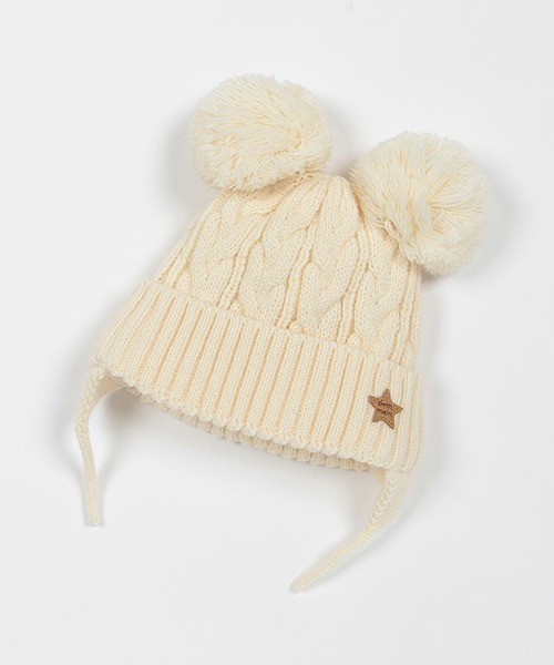 ポンポン付きニット帽　Me+Me MEI（メイ） ニット帽 ニットキャップ ニットハット KNIT HAT