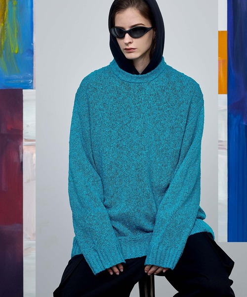 ENDER PRODUCTS（エンダープロダクツ）の「オーバーサイズロービングチャンキープルオーバーニット【ENDER PRODUCTS/エンダープロダクツ】（ニット/セーター・メンズ・アイボリー/グリーン/ブルー/ブラック・L/M）」の4枚目の写真