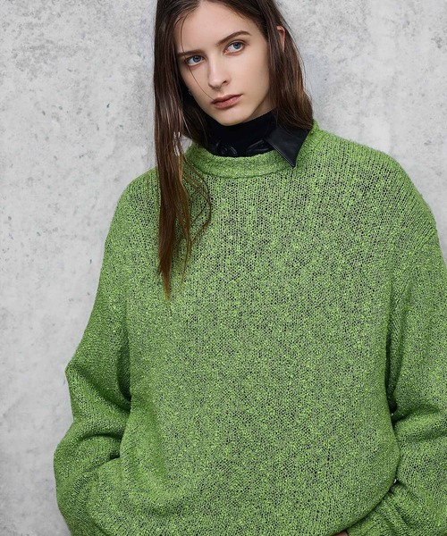 ENDER PRODUCTS（エンダープロダクツ）の「オーバーサイズロービングチャンキープルオーバーニット【ENDER PRODUCTS/エンダープロダクツ】（ニット/セーター・メンズ・アイボリー/グリーン/ブルー/ブラック・L/M）」の3枚目の写真