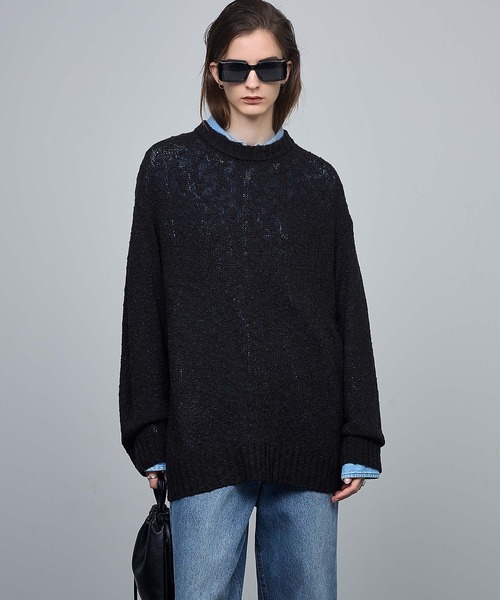 ENDER PRODUCTS（エンダープロダクツ）の「オーバーサイズロービングチャンキープルオーバーニット【ENDER PRODUCTS/エンダープロダクツ】（ニット/セーター・メンズ・アイボリー/グリーン/ブルー/ブラック・L/M）」の5枚目の写真