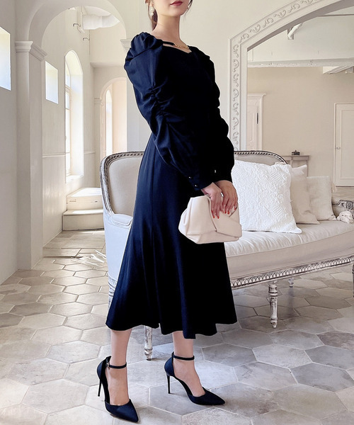 セール】フロントチェーンマーメイドワンピース（ワンピース）｜MIIA