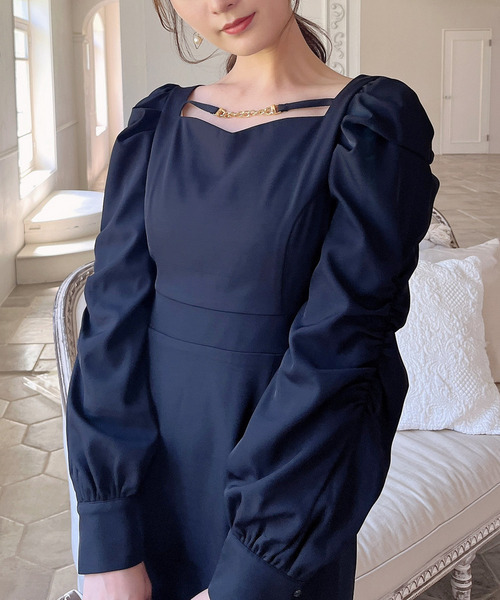 セール】フロントチェーンマーメイドワンピース（ワンピース）｜MIIA