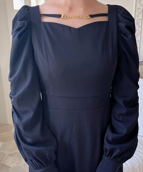 セール】フロントチェーンマーメイドワンピース（ワンピース）｜MIIA