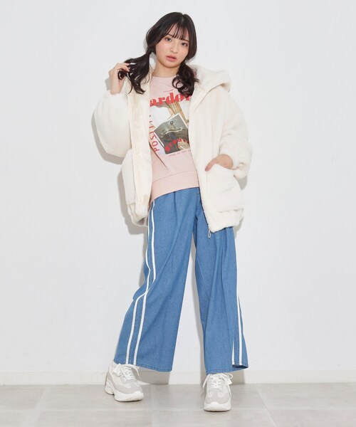 PINK-latte（ピンクラテ）の「◆アニマルエコファーブルゾン（ブルゾン・キッズ・ピンク/ブラック/アイボリー/ブラック系1・14/15 /16）」の14枚目の写真