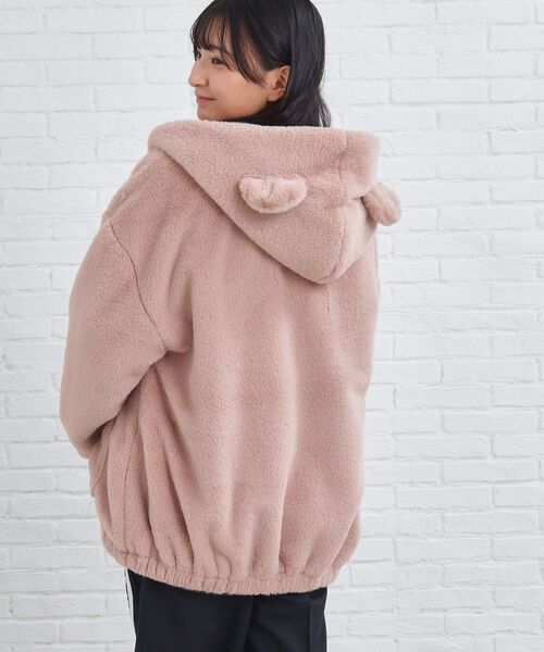 PINK-latte（ピンクラテ）の「◆アニマルエコファーブルゾン（ブルゾン・キッズ・ピンク/ブラック/アイボリー/ブラック系1・14/15 /16）」の21枚目の写真