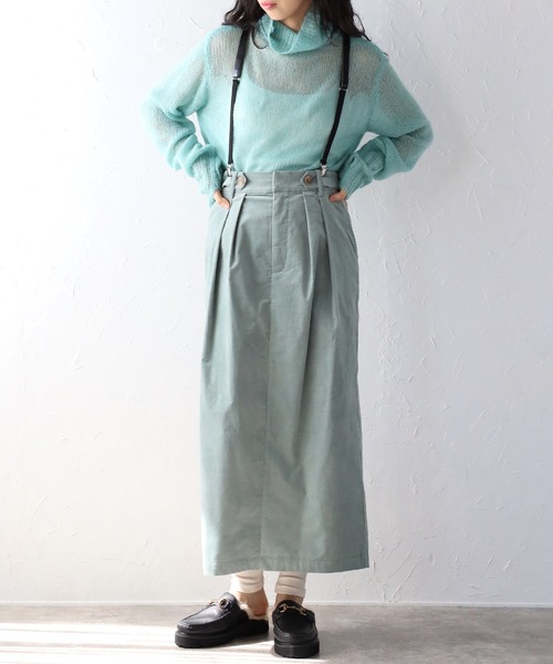 COMMRE（コムル）の「シアーモヘアタートル（ニット/セーター・レディース・オレンジ/ライム/ホワイト・FREE）」の10枚目の写真