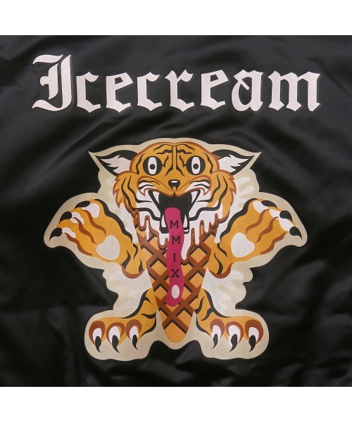 ICECREAM（アイスクリーム）の「SATIN VARSITY JACKET（ブルゾン・メンズ・グレー/ブラック/ブルー・X-LARGE/LARGE/MEDIUM/SMALL）」の10枚目の写真