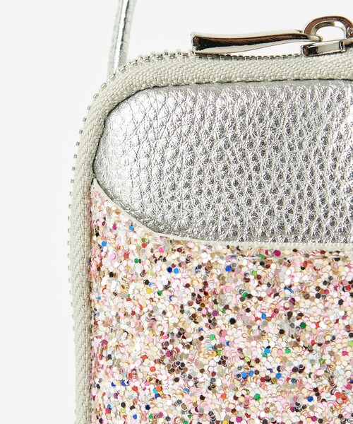 BEAUTY&YOUTH UNITED ARROWS（ビューティーアンドユースユナイテッドアローズ）の「レザー×グリッター ジップスリム ウォレットショルダー（財布・レディース・ゴールド/ブラック/その他1・FREE）」の18枚目の写真