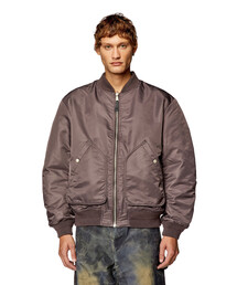 DIESEL J-MARTEX Dロゴ サテンジャケット ブルゾン シルバー DIESEL J-MARTEX Dロゴ サテンジャケット ブルゾン シルバー DIESEL