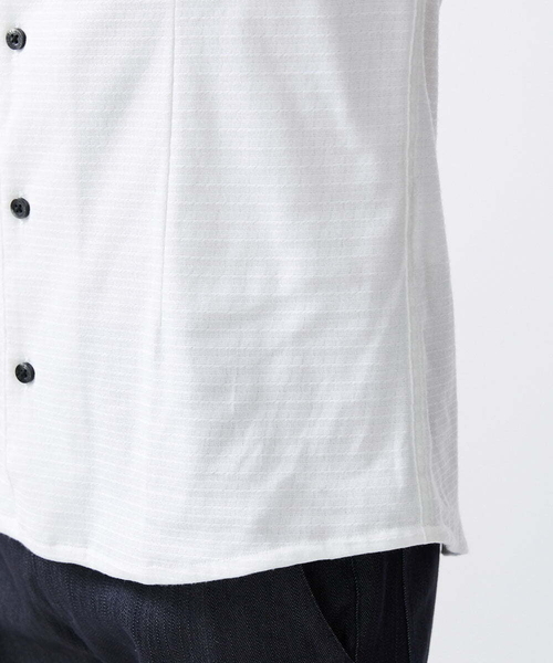 MICHEL KLEIN HOMME (ミッシェルクランオム)の「《日本製》立体柄ストレッチラッセルシャツ(シャツ/ブラウス・メンズ・ネイビー/グレー/ホワイト・MEDIUM/LARGE/X-LARGE)」の14枚目の写真